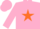 Silk - Hot pink, orange star on back, pink