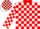 Silk - White, Red Collar and Blocks, Red