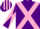Silk - Purple, Pink cross belts, diabolo on sleeves, Pink and Purple striped cap