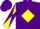 Silk - Purple, Yellow diamond, Yellow sleeves, Purple diabolo, and Purple diamond on cap