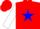 Silk - Red, Blue Star, White Sleeves, Red Cap