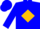 Silk - Blue, Blue 'LB' on Gold Diamond, Blue