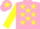 Silk - PINK, yellow stars, yellow sleeves, pink cap, yellow star