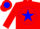 Silk - Red, Red Star on Blue disc, Blue