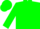 Silk - Green, Black Block Frame, Two Black