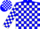 Silk - Blue, White Blocks, Blue 'B'