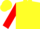 Silk - Yellow, Red Bulldog, Red Bars on Sleeves