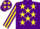 Silk - Purple, Yellow stars, striped sleeves and stars on cap