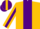 Silk - Gold, purple stripe on side, purple