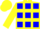 Silk - Yellow with Blue Squares