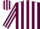 Silk - Maroon and White Stripes on Front,