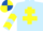 Silk - Light Blue, Yellow Cross of Lorraine, chevrons on sleeves, Royal Blue and Yellow quartered cap