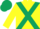 Silk - Yellow, Dark Green cross belts, Dark Green cap
