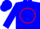 Silk - Blue, Red 'H' in Red Circle, Blue Cap