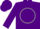 Silk - Purple, grey half circle 'DS' on back,