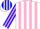 Silk - White, Blue and Pink Stripes