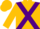 Silk - GOLD, purple cross belts, purple