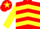 Silk - Red and Yellow chevrons, Yellow sleeves, Red cap, Yellow star