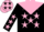 Silk - Black, Pink Yoke & OB, Pink Stars on