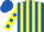 Silk - Royal Blue and Yellow stripes, Yellow sleeves, Royal Blue spots, Royal Blue cap