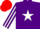 Silk - Purple, White star, striped sleeves, Red cap