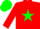 Silk - Red, Green Star, Green Cap