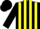 Silk - Black, yellow stripes, black cap