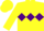 Silk - Yellow, Purple triple diamond