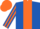 Silk - Royal Blue, Orange stripe, striped sleeves, Orange cap