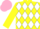 Silk - YELLOW & WHITE DIAMONDS, yellow sleeves, pink cap