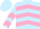 Silk - Light Blue, Pink Chevrons, Light Blue