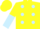 Silk - Yellow, Light Blue spots, halved sleeves