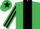 Silk - Emerald Green, Black stripe, striped sleeves, Emerald Green cap, Black star
