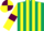 Silk - Dark Green and Yellow stripes, Yellow sleeves, Maroon armlets, Maroon and Yellow quartered cap