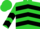 Silk - LIME GREEN, black 'V', black chevrons on