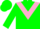 Silk - Fluorescent Green, Pink Chevron and LV,