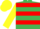 Silk - Emerald Green, Red hoops, Yellow sleeves and cap