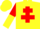 Silk - Yellow, Red Cross of Lorraine, Red and Yellow halved sleeves