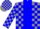 Silk - GREY, blue panel, grey and blue blocks