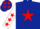 Silk - Dark Blue, Red star, White sleeves, Red stars and stars on cap