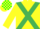 Silk - Yellow, Emerald Green cross belts, Yellow and Emerald  Green check cap