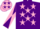 Silk - Purple, Pink stars, diabolo on sleeves