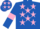Silk - Royal Blue, Pink stars, armlets and stars on cap