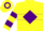 Silk - Yellow, Purple Diamond Hoop, Purple