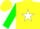 Silk - Yellow, White Star, Green Sleeves