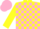 Silk - Yellow, Pink Blocks, Pink Cap