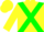 Silk - Yellow, Green cross belts, Green