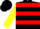 Silk - Black, red hoops, yellow sleeves, yellow