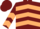 Silk - Burgundy, beige sunrise and chevrons,