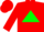 Silk - Red, Red 'RTL' in Green Triangle on
